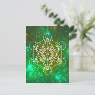Metatron's kubus, gewijde geometrie, Spiritueel sy Briefkaart