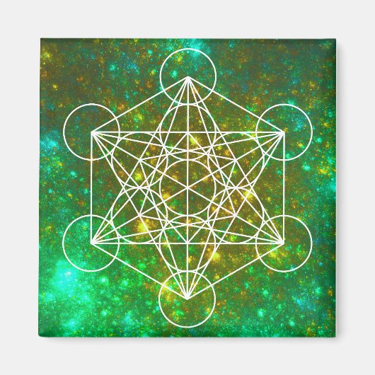 Metatron's kubus, gewijde geometrie, Spiritueel sy Magneet (Voorkant)