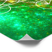 Metatron's kubus, gewijde geometrie, Spiritueel sy Poster (Hoek)