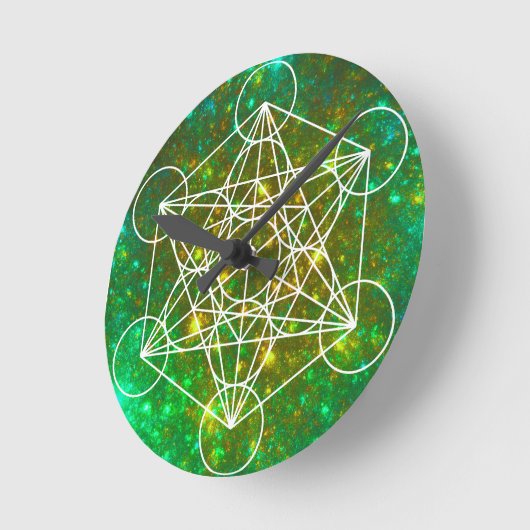 Metatron's kubus, gewijde geometrie, Spiritueel sy Ronde Klok (Hoek)