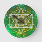 Metatron's kubus, gewijde geometrie, Spiritueel sy Ronde Klok (Voorkant)