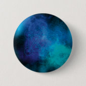 Metatron's Kubus Heilige Geometrie Ronde Button 5,7 Cm (Voorkant)