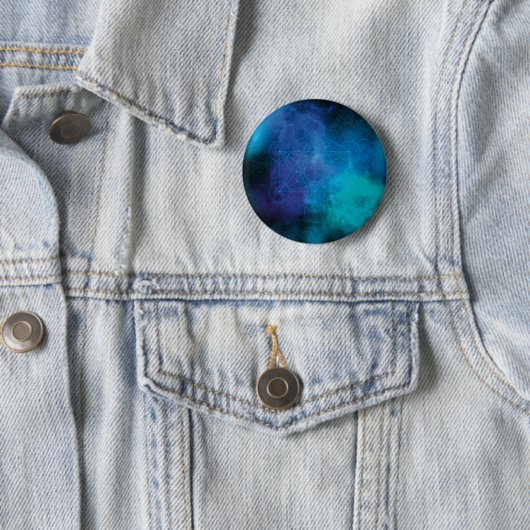 Metatron's Kubus Heilige Geometrie Ronde Button 5,7 Cm (In situ)