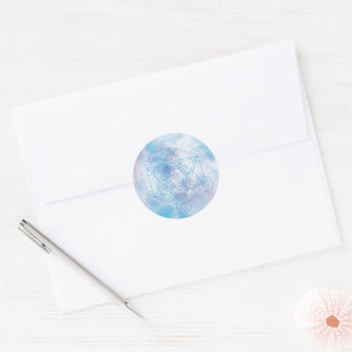 Metatron's Kubus Heilige Geometrie Ronde Sticker