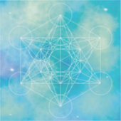 Metatron's Kubus Heilige Geometrie Sticker (Voorkant)