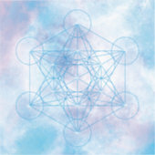 Metatron's Kubus Heilige Geometrie Sticker (Voorkant)