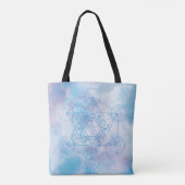 Metatron's Kubus Heilige Geometrie Tote Bag (Achterkant)
