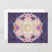 Metatron's kubus in Gemstone lotus Briefkaart (Voorkant / Achterkant)