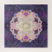 Metatron's kubus in Gemstone lotus Legpuzzel (Horizontaal)