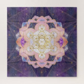 Metatron's kubus in Gemstone lotus Legpuzzel (Verticaal)