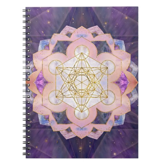 Metatron's kubus in Gemstone lotus Notitieboek (Voorkant)