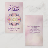 Metatron's kubus in Gemstone lotus Sacred Geometry Visitekaartje (Voorkant / Achterkant)