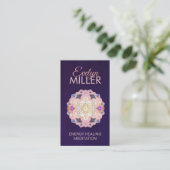 Metatron's kubus in Gemstone lotus Sacred Geometry Visitekaartje (Staand voorkant)