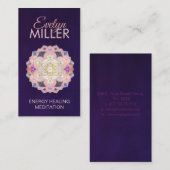 Metatron's kubus in Gemstone lotus Sacred Geometry Visitekaartje (Voorkant / Achterkant)