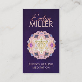 Metatron's kubus in Gemstone lotus Sacred Geometry Visitekaartje