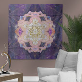 Metatron's kubus in Gemstone lotus Wandkleed