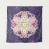 Metatron's kubus in Gemstone lotus Wandkleed (Voorkant)