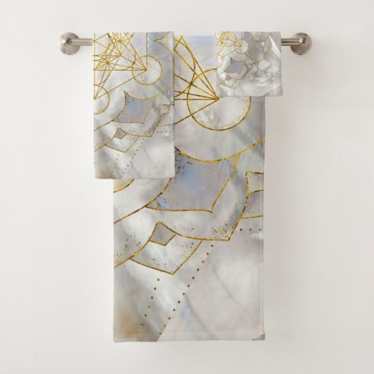 Metatron's kubus in lotus Sacred Geometry Bad Handdoek (Insitu)