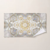 Metatron's kubus in lotus Sacred Geometry Bad Handdoek (Handdoek)