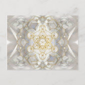 Metatron's kubus in lotus Sacred Geometry Briefkaart (Voorkant)
