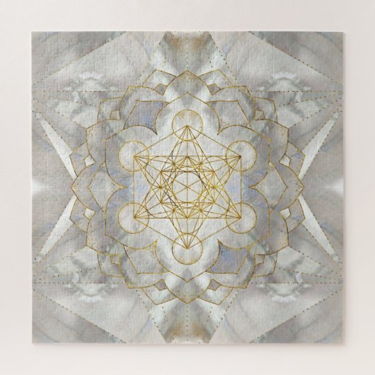 Metatron's kubus in lotus Sacred Geometry Legpuzzel (Verticaal)