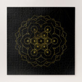 Metatron's kubus in lotus Sacred Geometry Legpuzzel (Horizontaal)