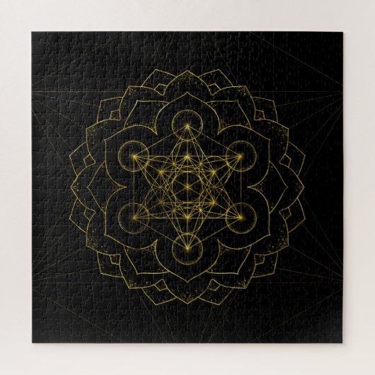 Metatron's kubus in lotus Sacred Geometry Legpuzzel (Verticaal)
