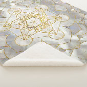 Metatron's kubus in lotus Sacred Geometry Sherpa Deken (3/4)