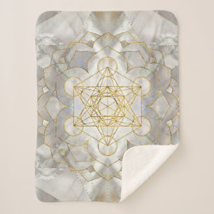 Metatron's kubus in lotus Sacred Geometry Sherpa Deken