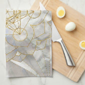 Metatron's kubus in lotus Sacred Geometry Theedoek (Quarter Fold)