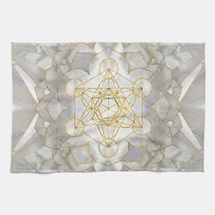 Metatron's kubus in lotus Sacred Geometry Theedoek