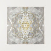 Metatron's kubus in lotus Sacred Geometry Wandkleed (Voorkant)