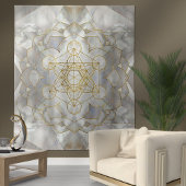 Metatron's kubus in lotus Sacred Geometry Wandkleed