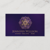 Metatron's kubus in lotusbloem visitekaartje (Voorkant)