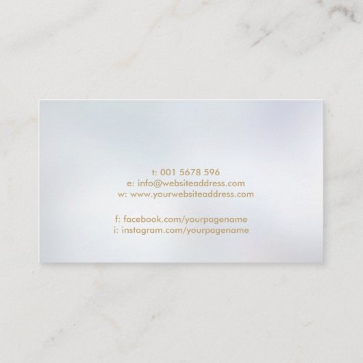 Metatron's kubus in lotusbloem visitekaartje (Achterkant)