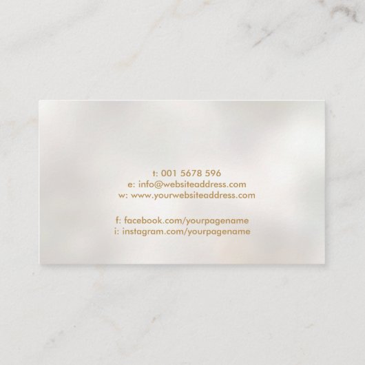 Metatron's kubus in lotusbloem visitekaartje (Achterkant)