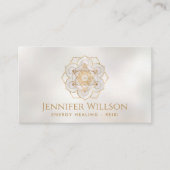 Metatron's kubus in lotusbloem visitekaartje (Voorkant)