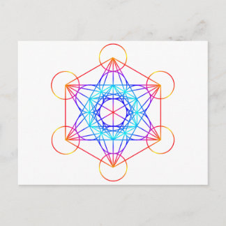 Metatron's kubus (kleur 2) briefkaart