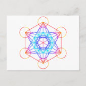 Metatron's kubus (kleur 2) briefkaart (Voorkant)
