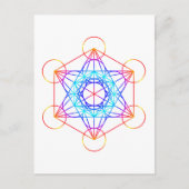 Metatron's kubus (kleur 2) briefkaart (Voorkant)