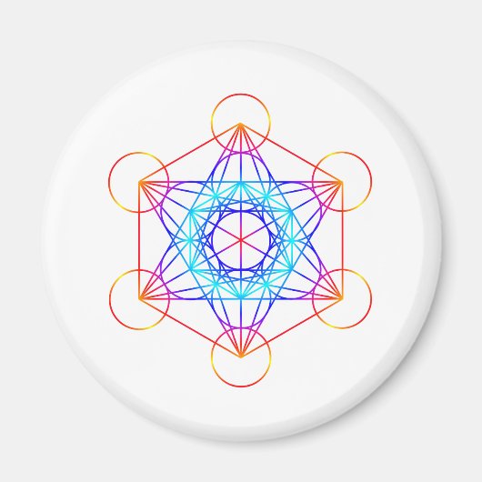 Metatron's kubus (kleur 2) magneet (Voorkant)