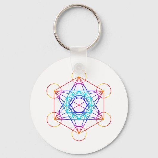 Metatron's kubus (kleur 2) sleutelhanger (Voorkant)