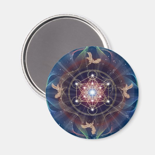 Metatron's kubus - Merkabah Magneet (Voorkant / Achterkant)