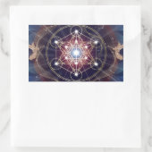 Metatron's kubus - Merkabah Rechthoekige Sticker (Tas)