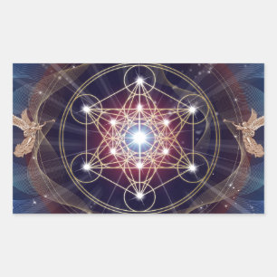 Metatron's kubus - Merkabah Rechthoekige Sticker