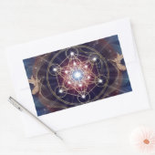Metatron's kubus - Merkabah Rechthoekige Sticker (Envelop)