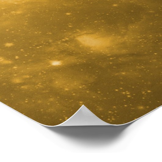 Metatron's kubus met gele Universe achtergrond Poster (Hoek)