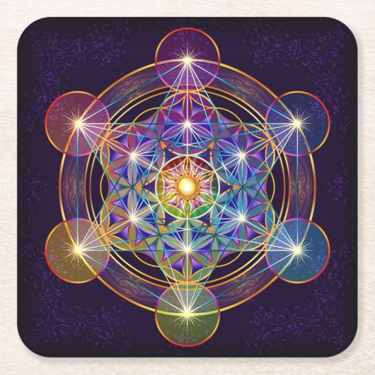 Metatron's kubus met Onderzetter voor bloem (Voorkant)