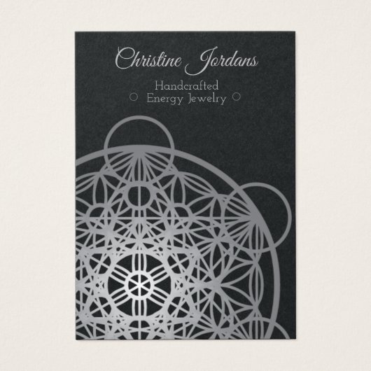 Metatron's kubus of Life Earring Card Visitekaartje (Voorkant)