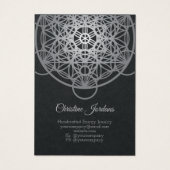 Metatron's kubus of Life Earring Card Visitekaartje (Achterkant)
